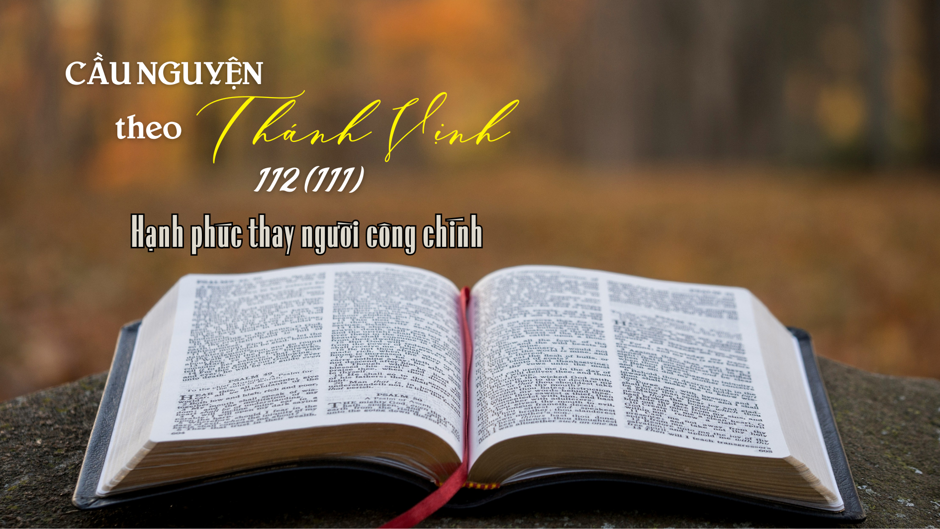 Cầu nguyện theo Thánh vịnh 112